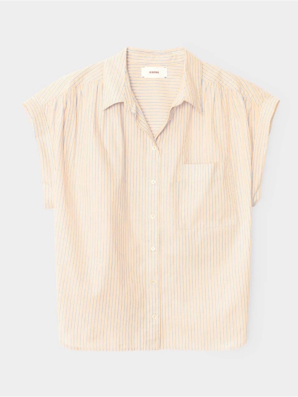 XiRENA Cream Striped Button-Up Tank Top